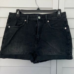 Black high rise shorts size 8